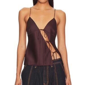 LIONESS Mariah Cami in Garnet